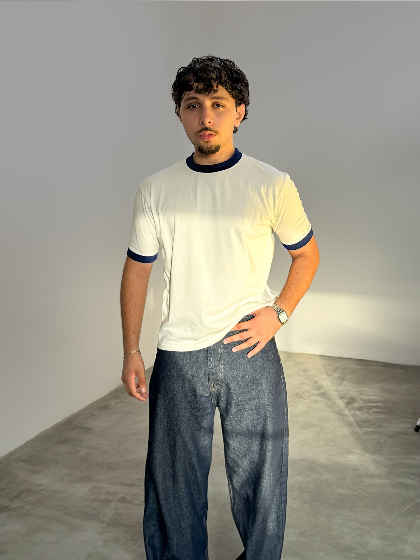 Ringer Tee (Navy)