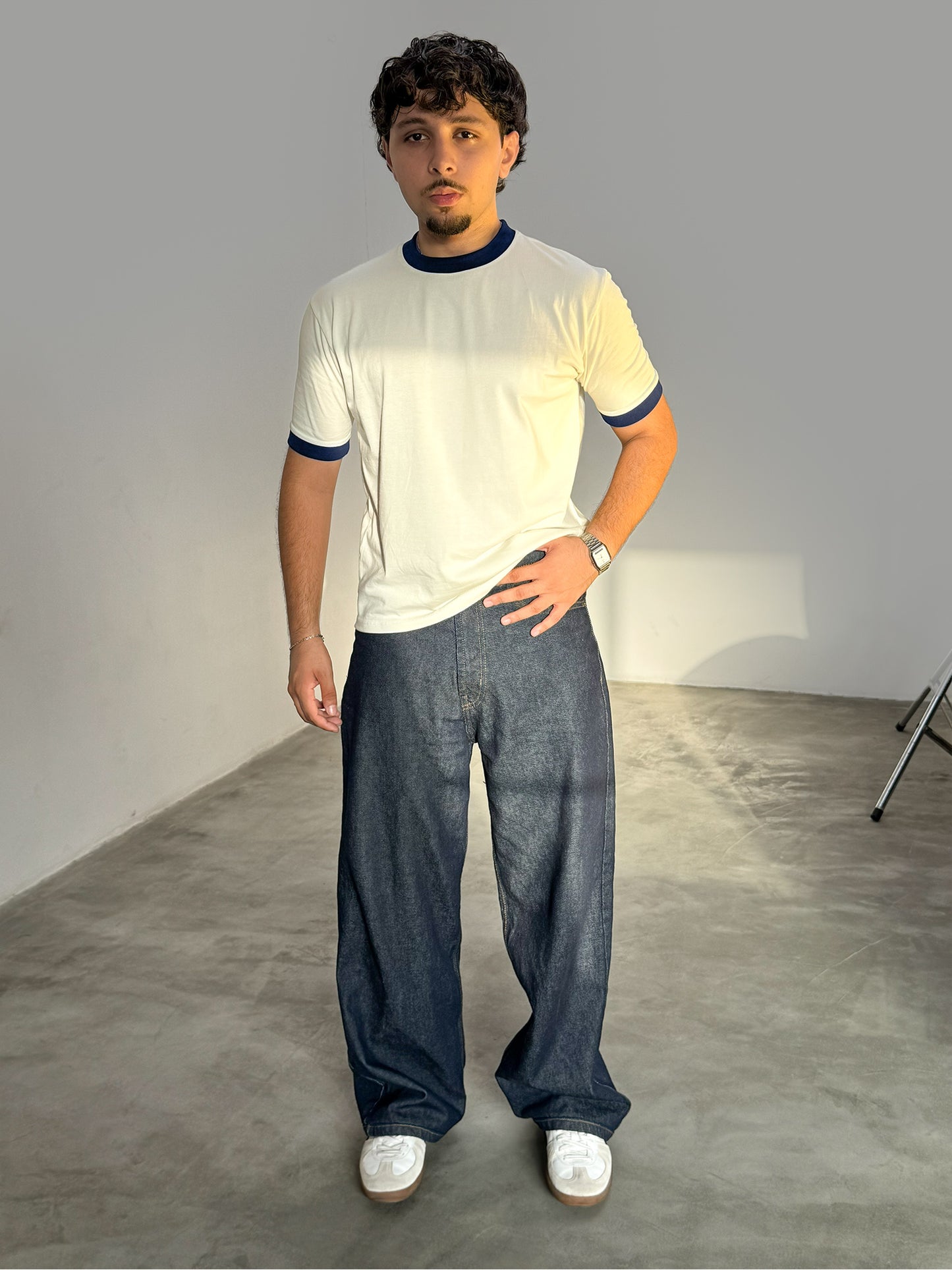 Ringer Tee (Navy)