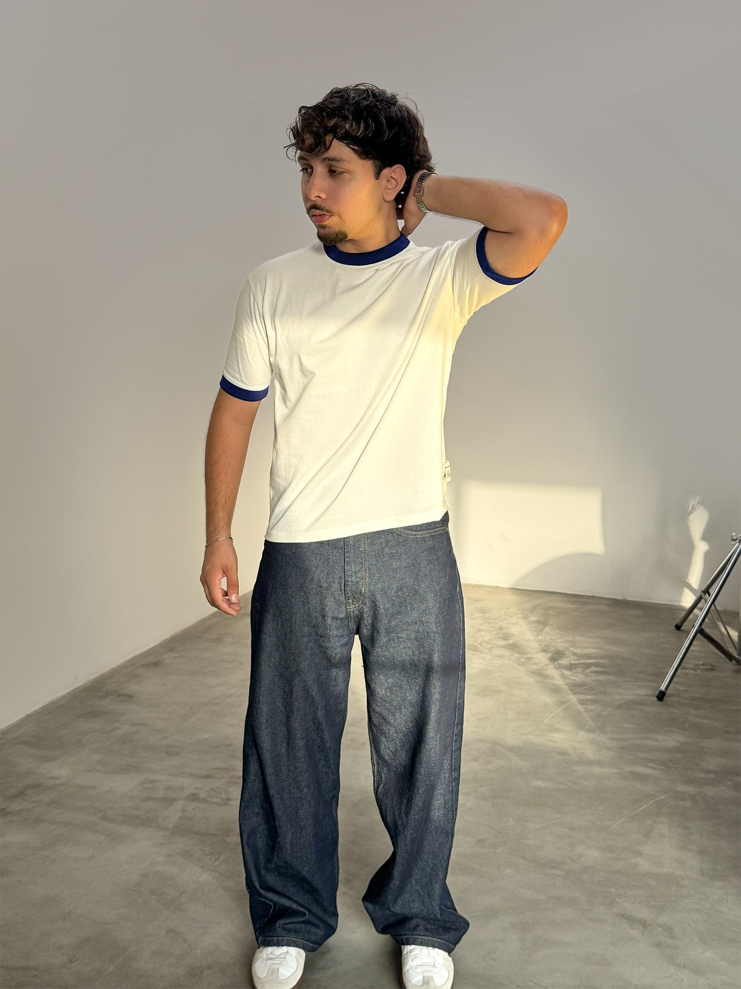 Ringer Tee (Navy)